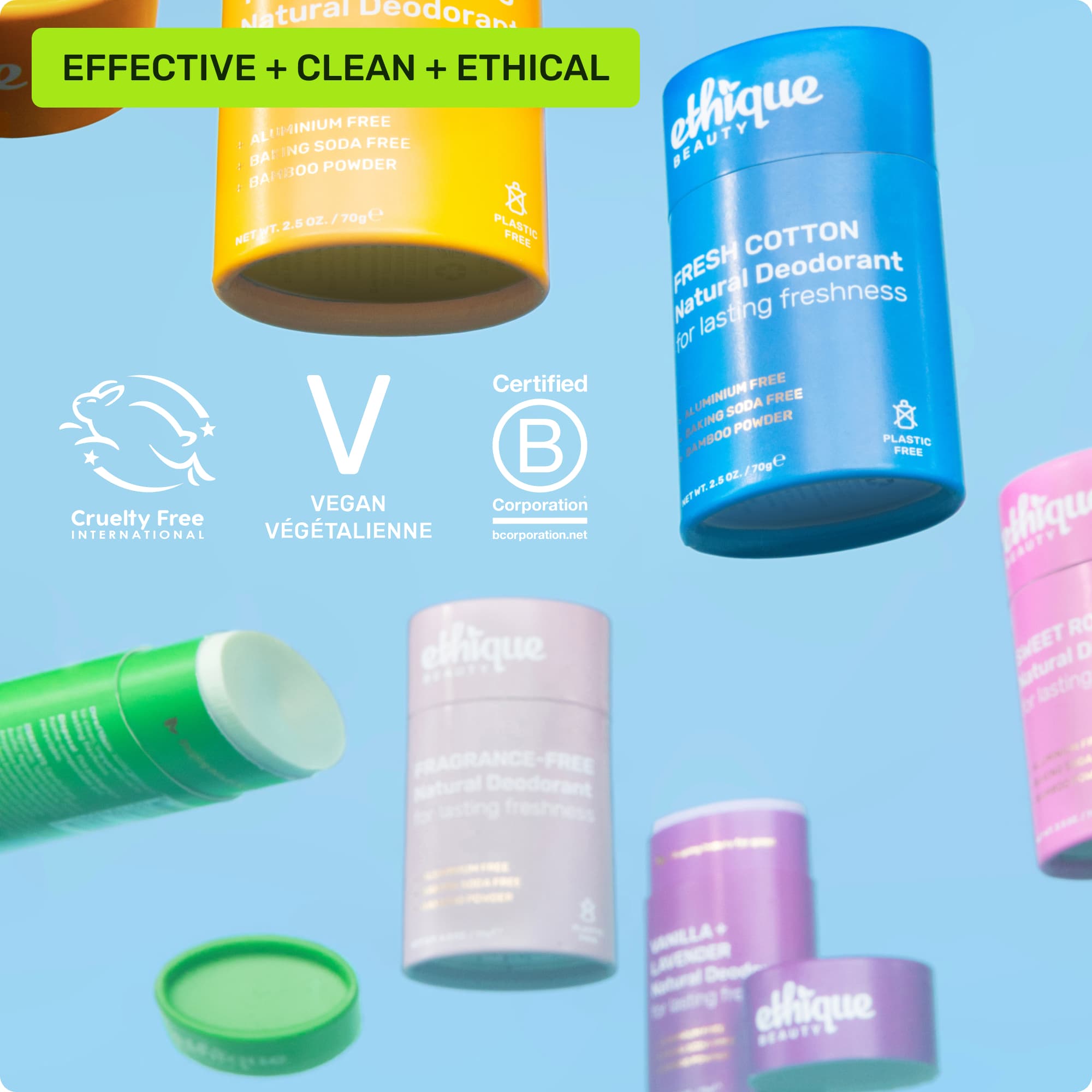 Effective, clean, ethical - Cruelty-free, vegan, Certified B Corporation